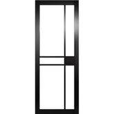 Naples Black Industrial Clear Glazed Internal Door